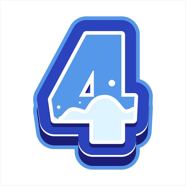Tipografía vectorial de fuentes del alfabeto de invierno
