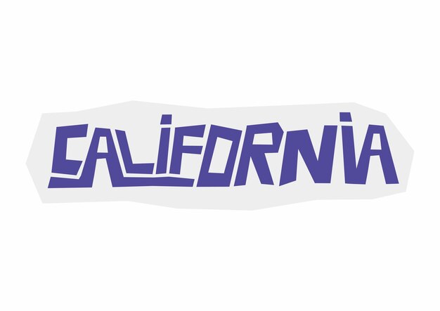 tipografía vectorial ropa de calle california concepto diseño gráfico vectorial