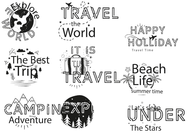 Tipografía de verano Impresión vectorial de verano
