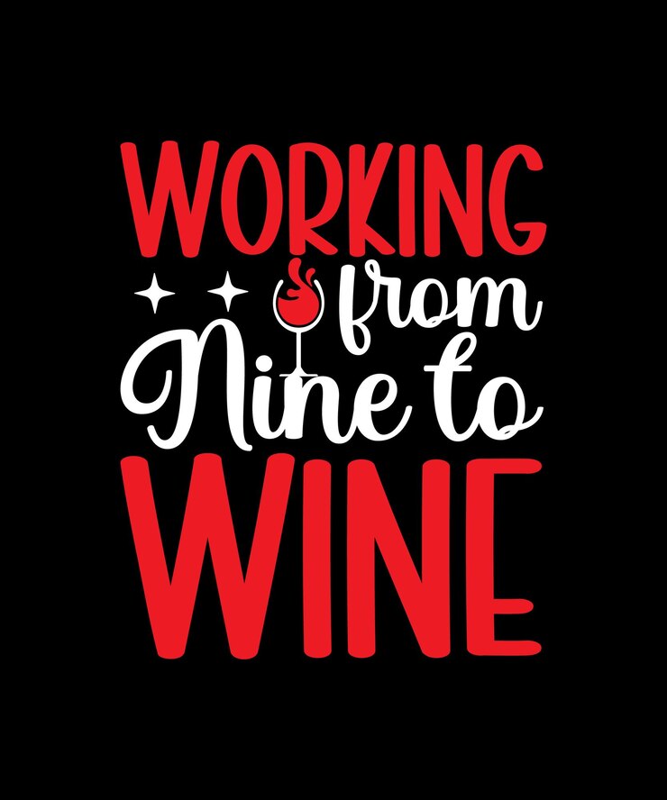Tipografía de vino diseño SVG personalizado