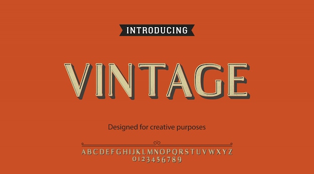 Tipografía vintage. para etiquetas y diferentes diseños tipográficos.