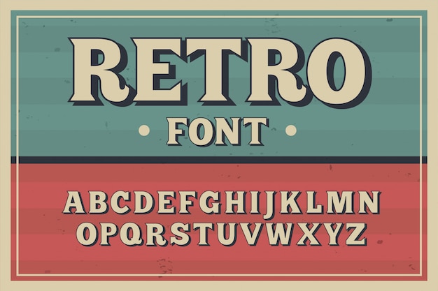 tipografía vintage Fuente retro