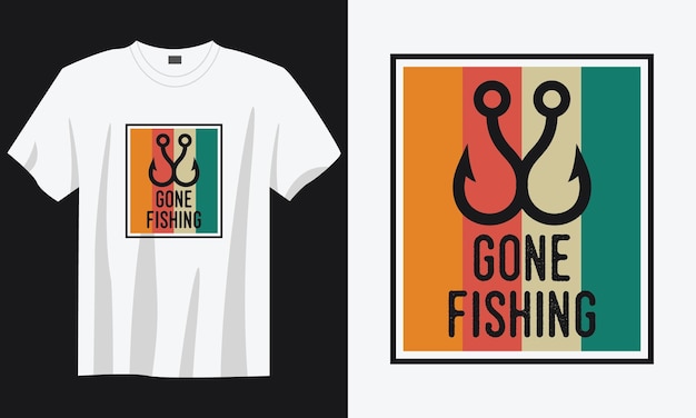 Vector tipografía vintage retro cita de pesca eslogan diseño de camiseta