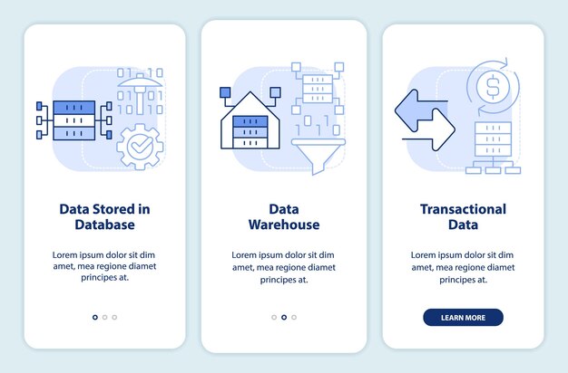 Tipos de datos que se pueden extraer pantalla azul claro de la aplicación móvil incorporada