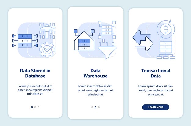 Tipos de datos que se pueden extraer pantalla azul claro de la aplicación móvil incorporada