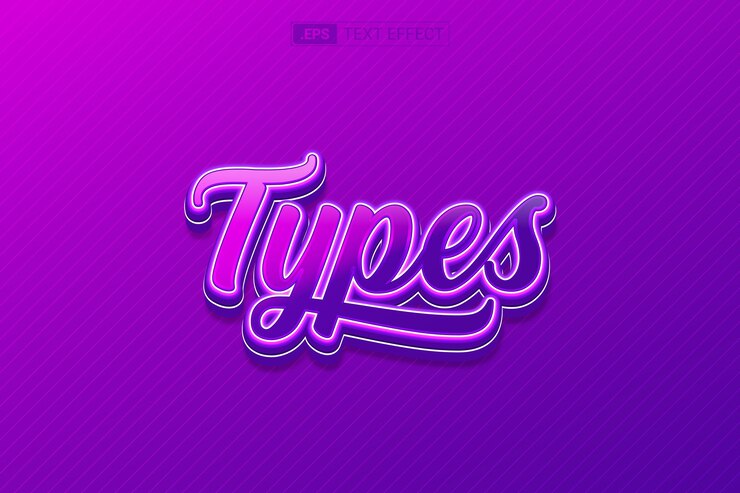 Tipos Efecto De Estilo De Texto Plantilla De Diseño De Formato De Archivo Eps Vectorial Editable