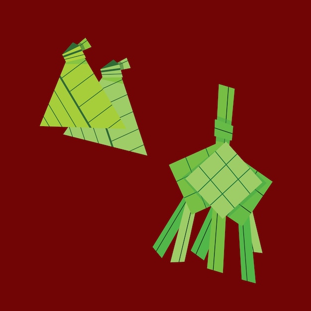 Vector los tipos de ketupat son palas vectoriales