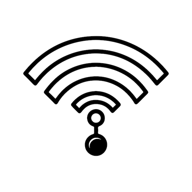 tipos de red wifi icono vectorial negro arte negro 1
