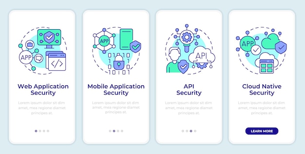 Tipos de seguridad de la aplicación en la pantalla de la aplicación móvil
