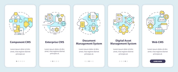 Tipos de sistemas de gestión de contenido que incorporan la pantalla de la aplicación móvil