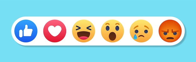 Vector una tira blanca con las palabras 'emoticones' en ella