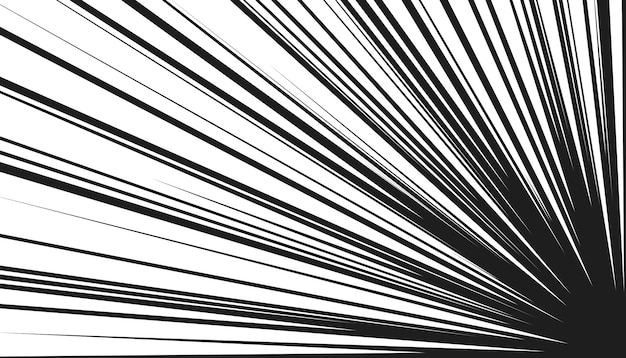 tira cómica líneas de movimiento radial anime cómics libro super héroe lucha de velocidad explosión rayos blancos manga