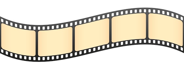 tira de película en estilo vintage vieja tira de película de cine retro grabación de video ilustración vectorialx9