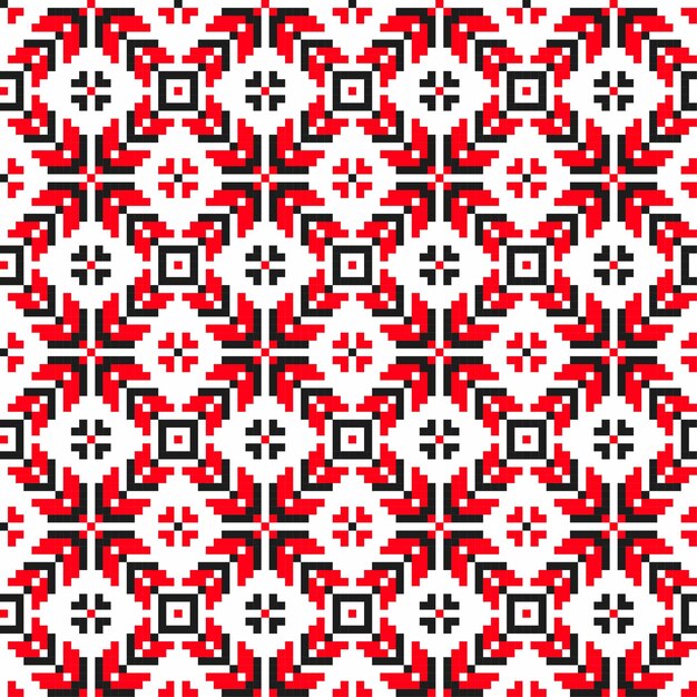 Tira de plantilla abstracta perfecta para su diseño en estilo popular rojo y negro