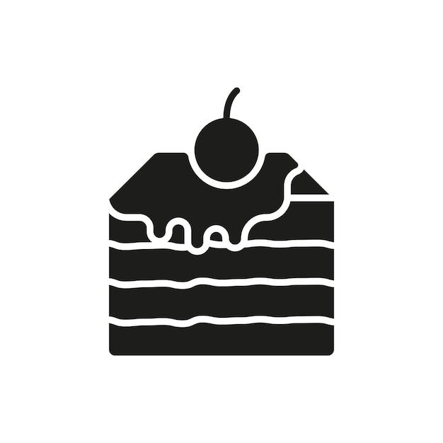 Tiramisu icono de comida y bebida vector diseño básico simple y moderno