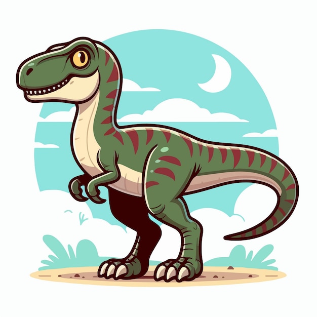 Vector el tiranosaurio es un dinosaurio antiguo.