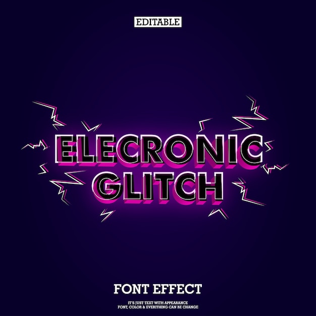 Tittle de fuente de título de música moderna con efecto Glitch