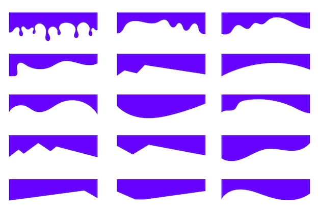 Título y borde del separador de diseño abstracto para el sitio web y la aplicación