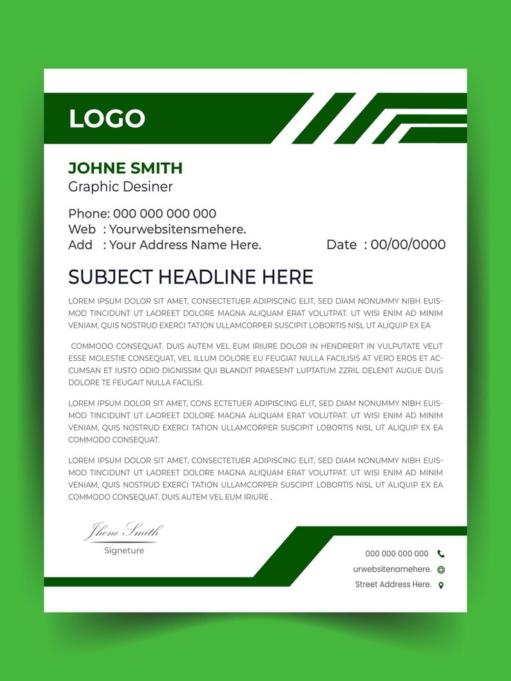Título de carta creativo Tamaño de letra de diseño