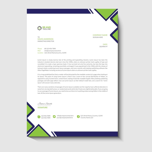 Título de la carta de la empresa