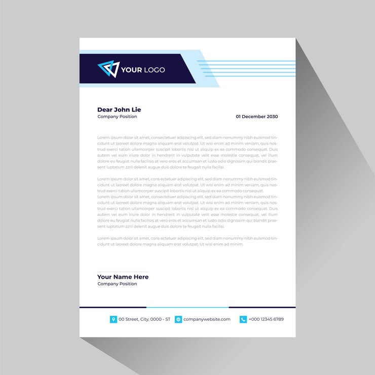 Título de carta de estilo profesional, moderno, creativo y limpio para negocios