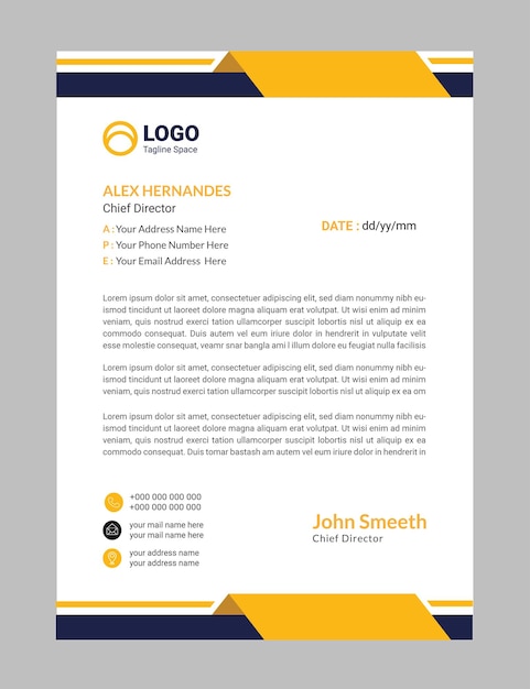 Título de carta profesional imprimible personalizar título de carta editable diseño de título de carta vectorial de tamaño A4