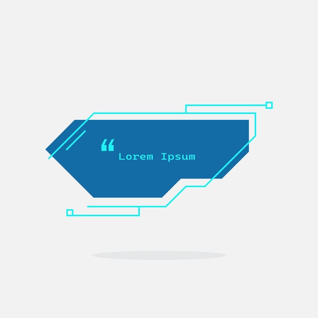 título futurista y estandarte