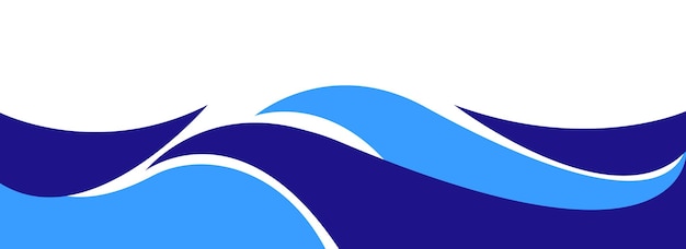 Título moderno pie de página curva azul marco de borde abstracto ilustración vectorial fondo de banner