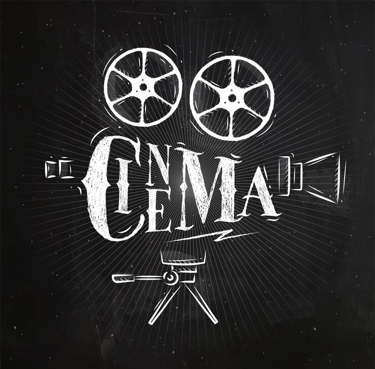 Vector tiza de cámara de película de cartel