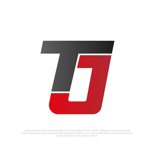 TJ monograma moderno