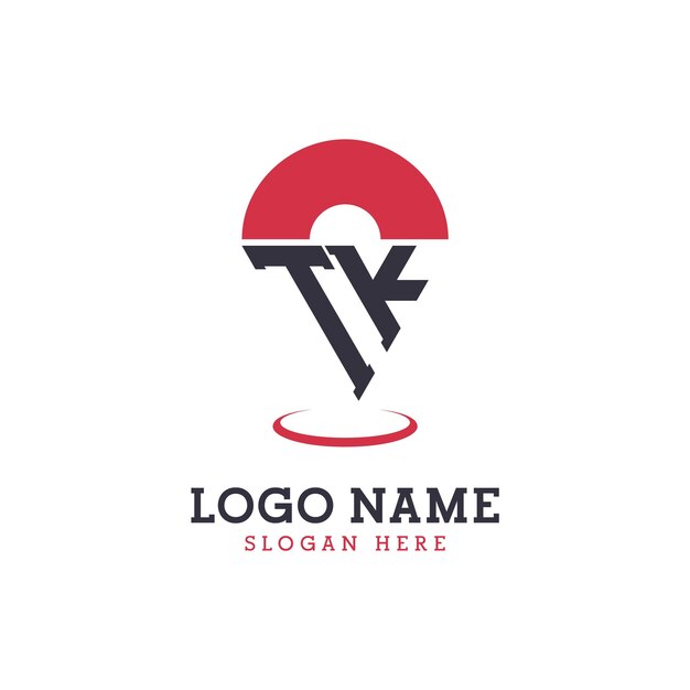 TK Location Icon Design Logotipo moderno de TK Pinpoint para aplicaciones de mapas de navegación y negocios basados en la ubicación