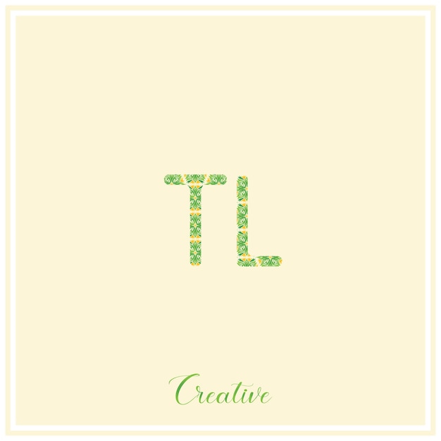 TL Logo verde natural último diseño del logotipo Ilustración vectorial Logotipo creativo Logotipo mínimo Monograma