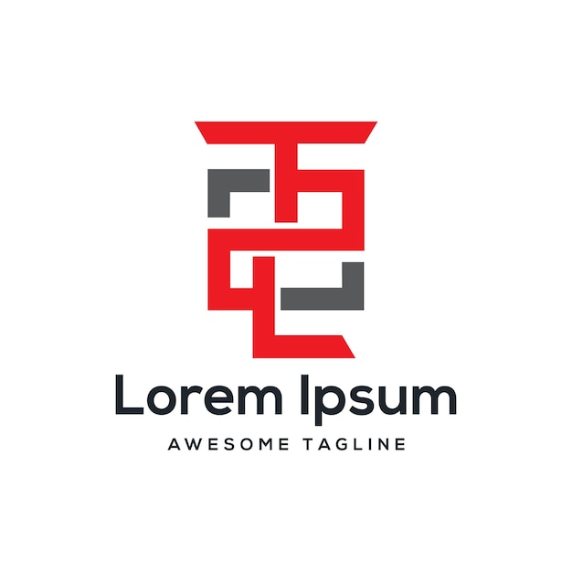 TLS Diseño de las letras del logotipo Icon Free