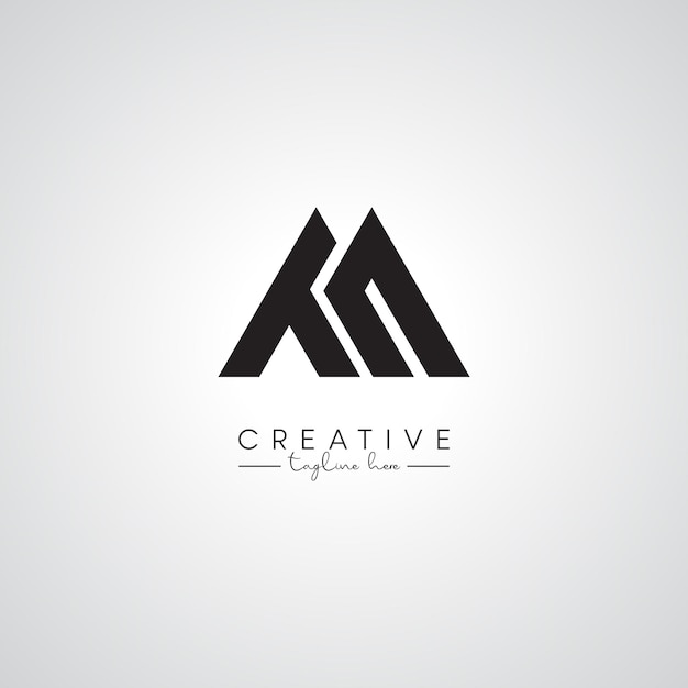 TM letra moderna alfabeto artístico diseño de logotipo inicial basado en plantilla vectorial
