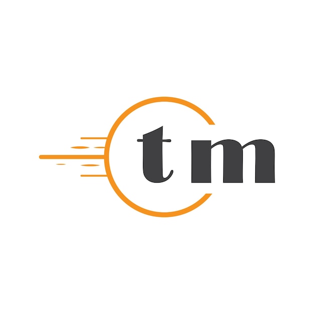tm logotipo inicial de monograma con diseño de estilo círculo