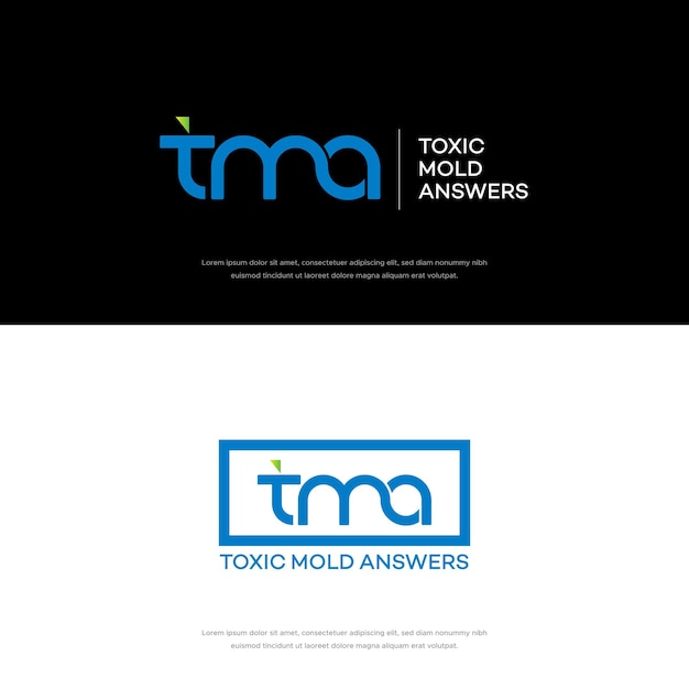TMA o MTA Creative Modern Letters Elemento de diseño del logotipo