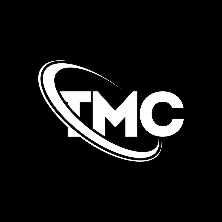 Vector tmc logotipo tmc letra tmc letra diseño de logotipo iniciales tmc logo vinculado con círculo y mayúscula monograma logotipo tcm tipografía para negocios de tecnología y marca inmobiliaria