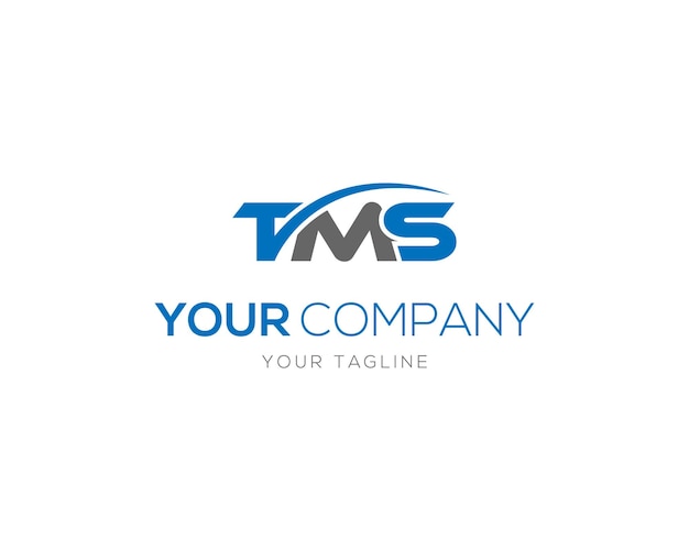 TMS Alfabeto Diseño de logotipo de letra Vector
