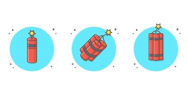 TNT Ilustración del icono del vector. Concepto Icono Bomba Blanco Aislado