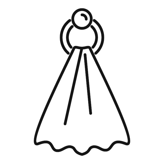 Toalla de cocina colgando de un anillo de metal con una bola en el icono superior