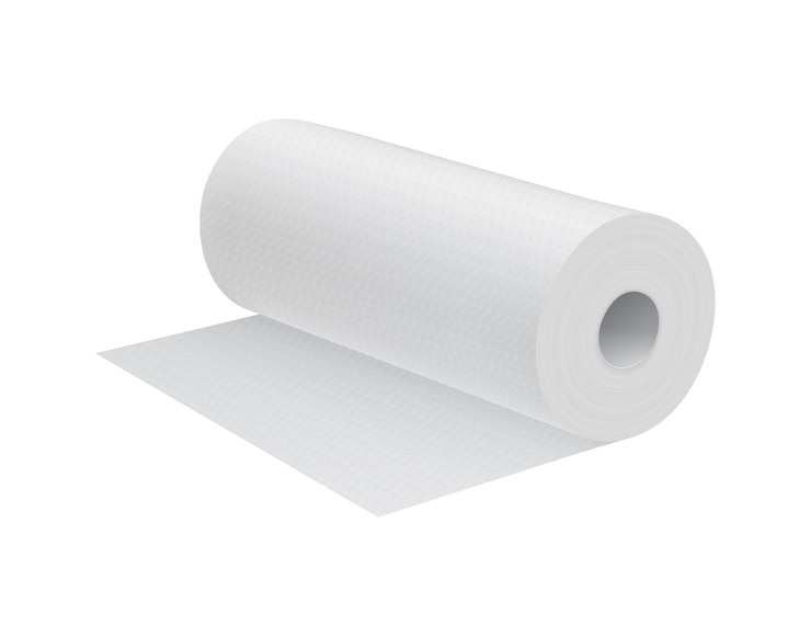 Vector toalla de cocina de papel blanco realista