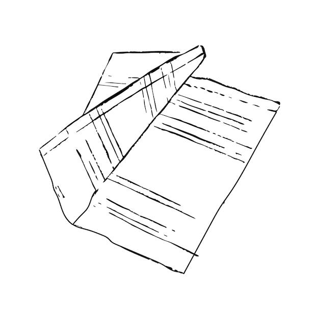 Toalla de cocina a rayas sobre fondo blanco Ilustraciones dibujadas a mano por vectores