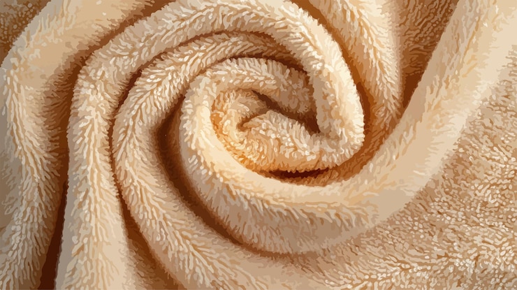 Vector toalla de microfibra suave con gran textura para uso profesional