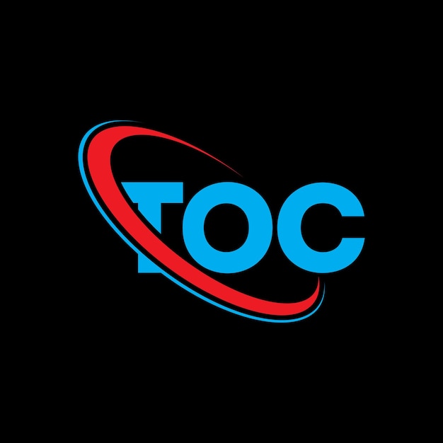 TOC logotipo TOC letra TOC letra diseño de logotipo Iniciales TOC Logotipo vinculado con círculo y mayúscula monograma TOC tipografía para negocios de tecnología y marca inmobiliaria