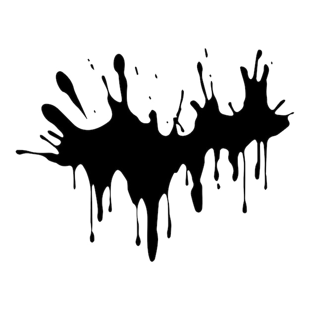 Toca de pincel de pintura en una ilustración vectorial de fondo blanco