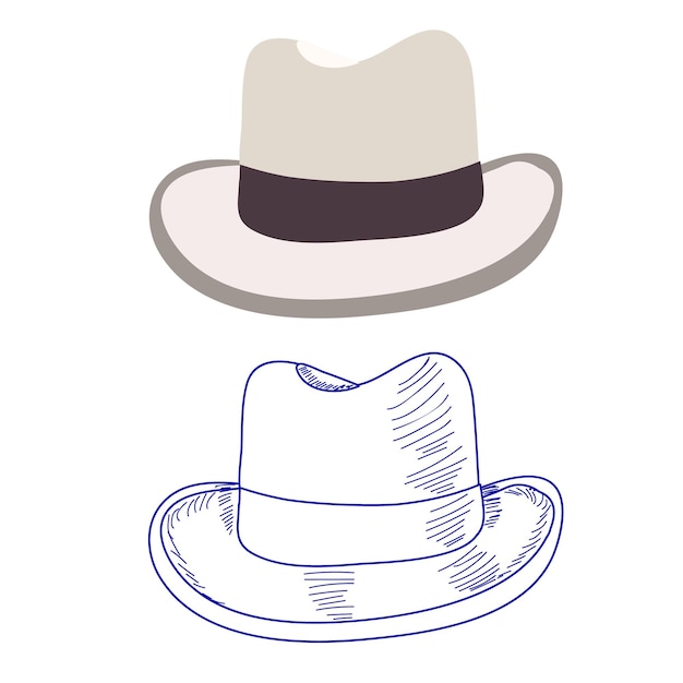 Vector tocado de sombrero para hombres