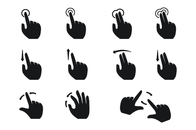 Tocar iconos de gestos