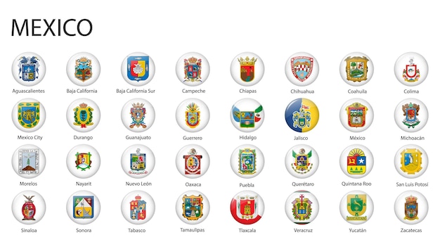 Todas las banderas de regiones de méxico