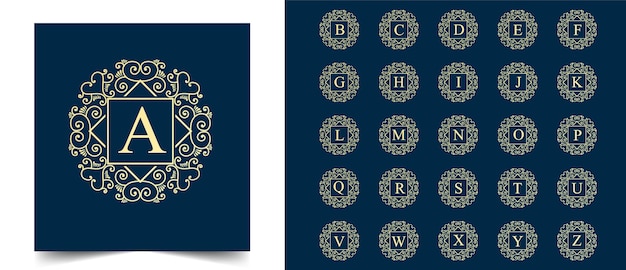 Todas las letras iniciales dibujan a mano belleza femenina y logotipo botánico floral adecuado para salón de spa, piel, cabello, boutique de belleza y empresa de cosméticos