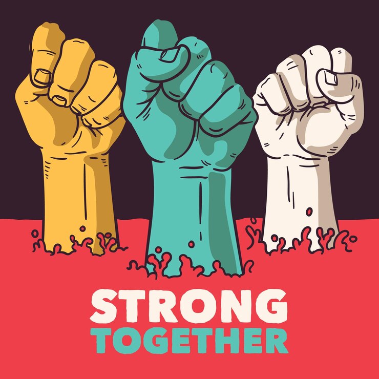 Vector todas las vidas importan, somos fuertes juntas